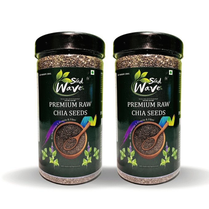 Chia Seeds – Pack of 2 (250g x 2) | 100% Natural, Unpolished | Rich in Omega-3, Fiber & Protein – 500g