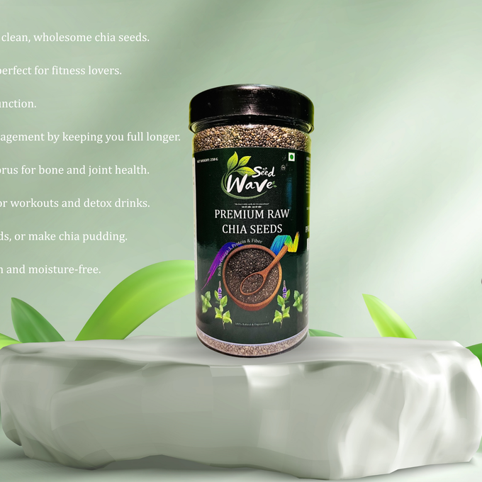 Chia Seeds – 250g | 100% Natural & Raw | High in Omega-3, Protein & Fiber