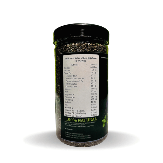 Chia Seeds – Pack of 2 (250g x 2) | 100% Natural, Unpolished | Rich in Omega-3, Fiber & Protein – 500g